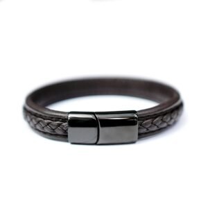 PULSERA CUERO DINAMO CAFÉ