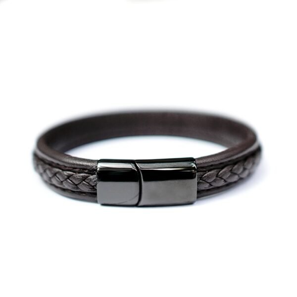 PULSERA CUERO DINAMO CAFÉ