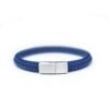 PULSERA CUERO CIANO AZUL