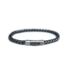 PULSERA TITAN – ACERO TRENZADO NEGRO