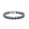 TITANIUM LINK – PULSERA DE ACERO NEGRO Y PLATEADO