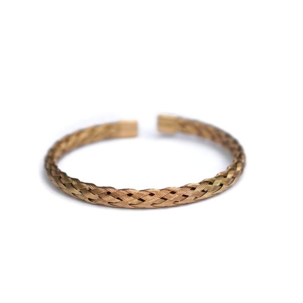 GOLD BRAID – PULSERA DE ACERO TRENZADO DORADA