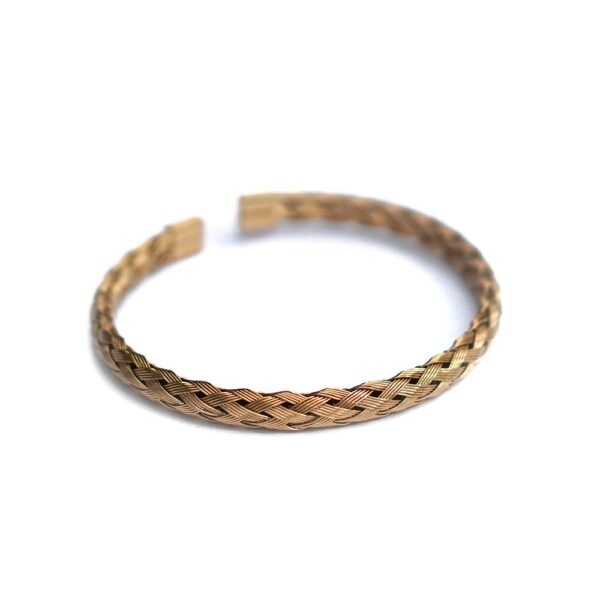 GOLD BRAID – PULSERA DE ACERO TRENZADO DORADA