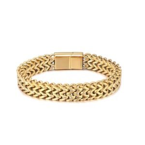 GOLD MESH – PULSERA DE ACERO INOXIDABLE DORADA