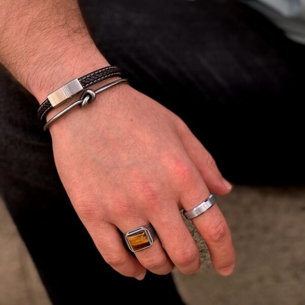 INFINITY KNOT – PULSERA DE ACERO INOXIDABLE CON NUDO