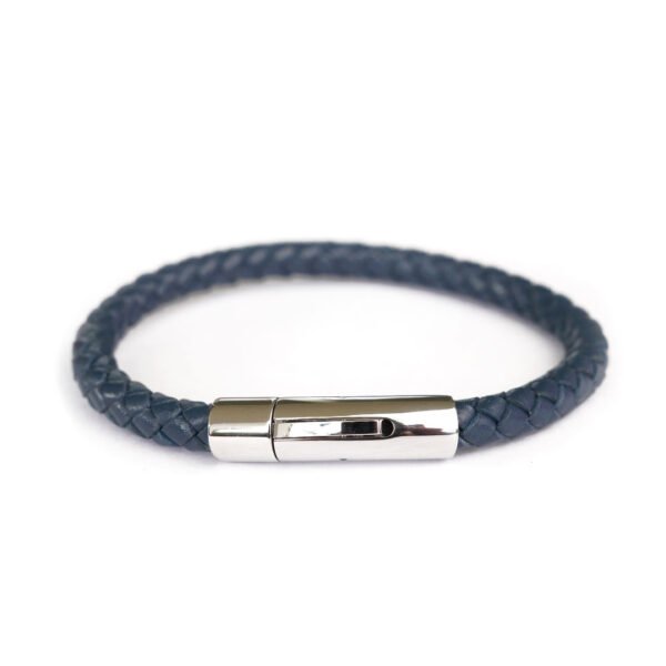 PULSERA CUERO LIAM  AZUL