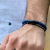 PULSERA CUERO LIAM  AZUL