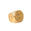 ANILLO SAN BENITO DORADO ACERO INOXIDABLE