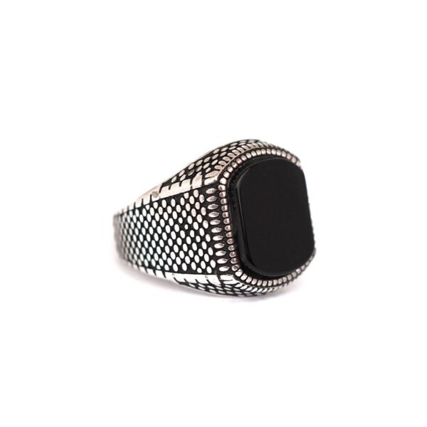 12-2 ANILLO PLATA 925 CON PIEDRA ÓNIX