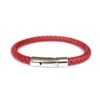 PULSERA CUERO LIAM  ROJO