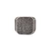 14 ANILLO CUADRADO THEO PLATEADO ACERO INOXIDABLE