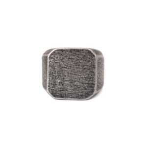 ANILLO CUADRADO THEO PLATEADO ACERO INOXIDABLE