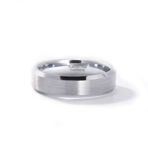 ANILLO TUNGSTENO PLATEADO