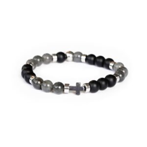 PULSERA ECLIPSE LABRADORITA Y ÓNIX