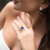 ANILLO AURA NAVY - MINIMAL GOLD