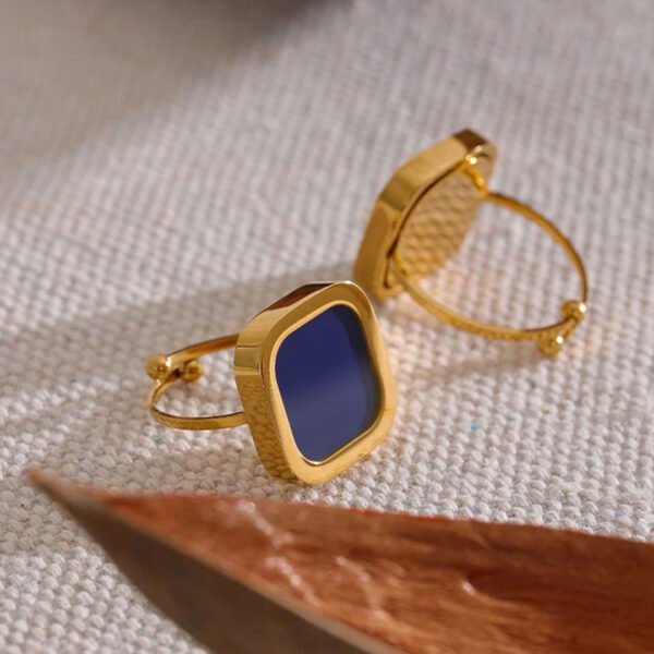 ANILLO AURA NAVY - MINIMAL GOLD