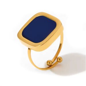 ANILLO AURA NAVY - MINIMAL GOLD