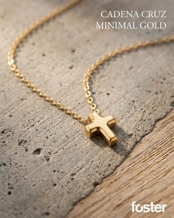 CADENA CRUZ MINIMAL GOLD