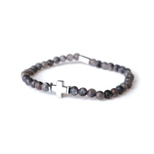 LABRADORITE CROSS BRACELET
