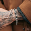 CLASSIC SILVER BEADED BRACELET