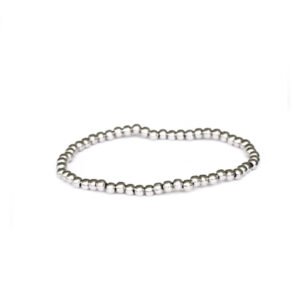 CLASSIC SILVER BEADED BRACELET