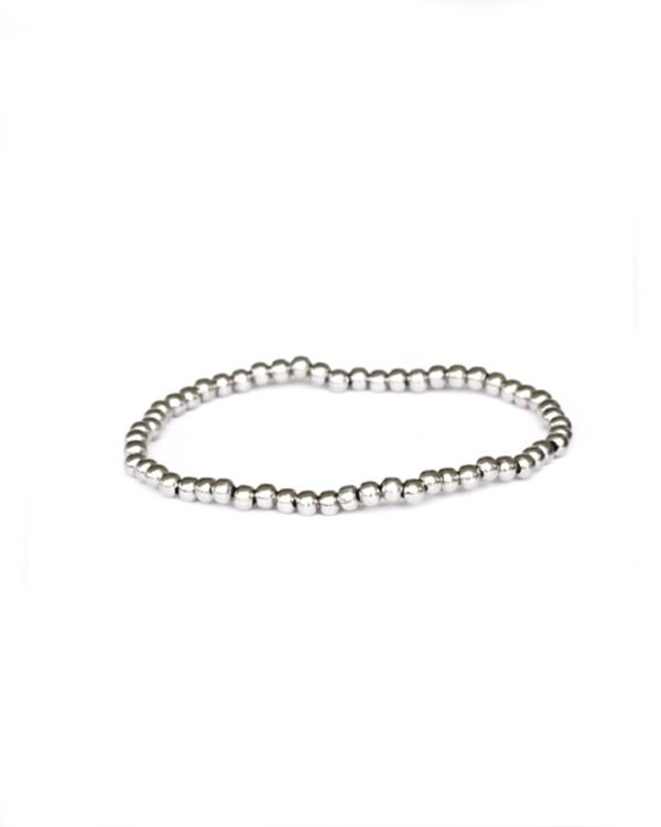 CLASSIC SILVER BEADED BRACELET