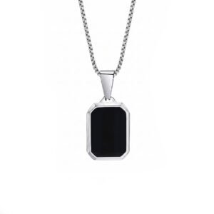 ONYX TAG NECKLACE