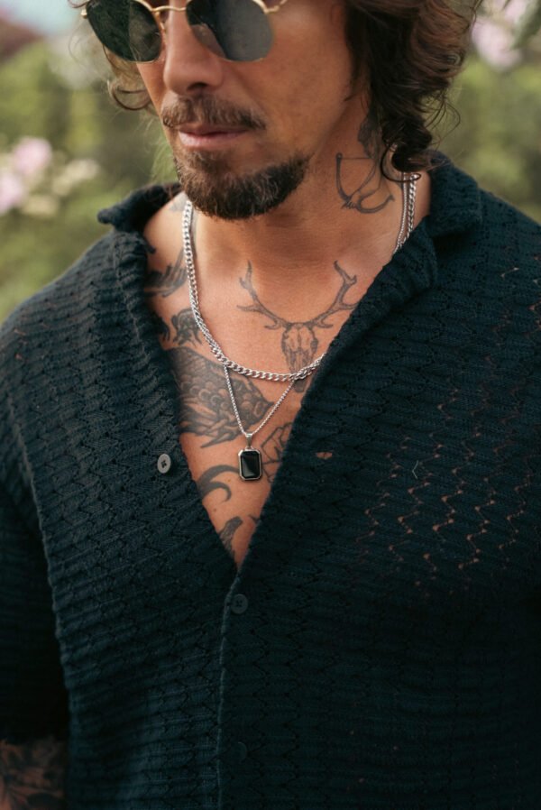 ONYX TAG NECKLACE