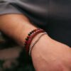 CLASSIC SILVER BEADED BRACELET
