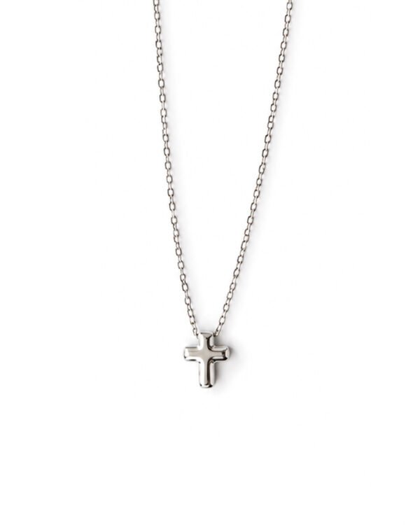 363 CADENA CRUZ MINIMAL SILVER