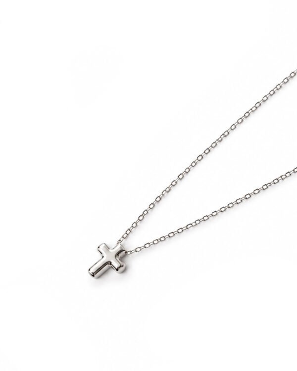 364 CADENA CRUZ MINIMAL SILVER