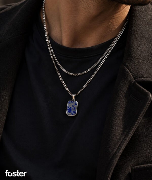 378 LAPIS LAZULI EDGE NECKLACE