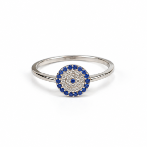 Anillo de ojo turco con zafiros azules BLUE GUARD